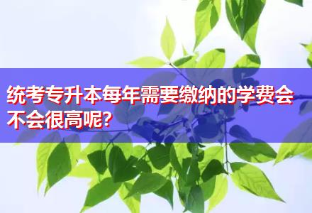 統(tǒng)考專升本每年需要繳納的學費會不會很高呢？