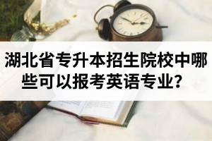 湖北省專升本招生院校中哪些可以報考英語專業(yè)？