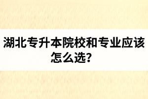 湖北專升本院校和專業(yè)應(yīng)該怎么選？公辦院校和民辦院校差別大嗎？