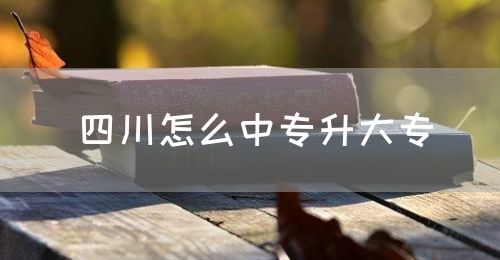 四川怎么中專(zhuān)升大專(zhuān)？(圖1)