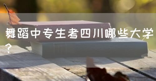 舞蹈中專生考四川哪些大學？(圖1)