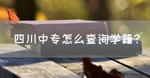 四川中專怎么查詢學籍？(圖1)