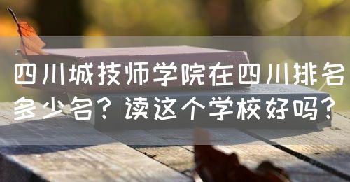 四川城技師學(xué)院在四川排名多少名？讀這個學(xué)校好嗎？(圖1)