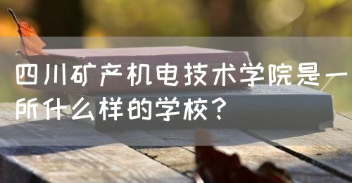 四川礦產(chǎn)機電技術(shù)學院是一所什么樣的學校？(圖1)
