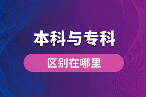 本科與?？频膮^(qū)別在哪里