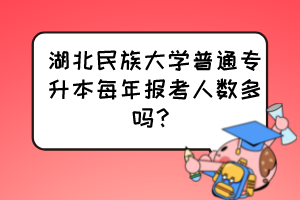 湖北民族大學(xué)普通專升本每年報考人數(shù)多嗎？