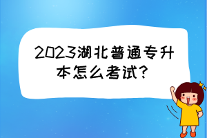2023湖北普通專升本怎么考試？